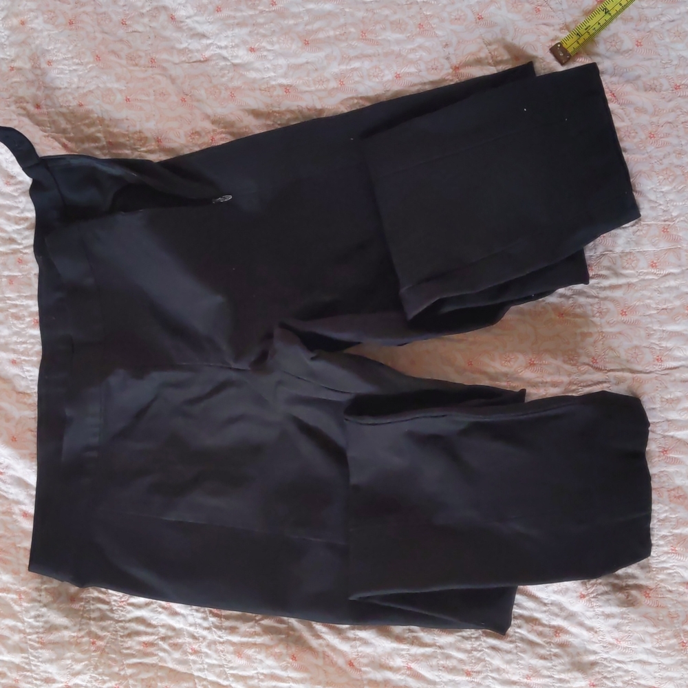 Black stretch work pants